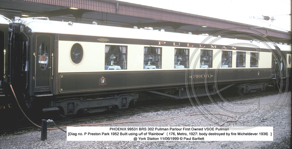 PHOENIX 99531 BRS 302 Pullman Parlour First @ York Station 1999-06-11 � Paul Bartlett w