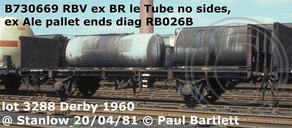B730669 RBV no sides Ale pallet ends @ Stanlow 81-04-20