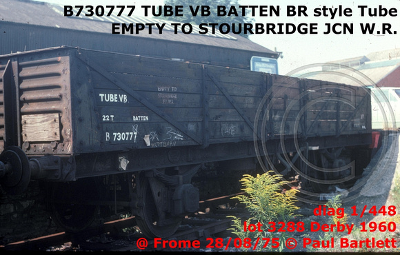 B730777 TUBE VB BATTEN @ Frome 75-08-09