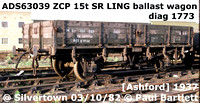 SR 15 ton unfit Ballast Ling of 1937 ZRP ZCO ZCP