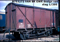 BR - GWR design covered van 1/205