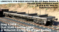 BR Bogie Bolster D Diag 1/478 Plateback BDV JMV YYW