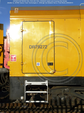 DR79272 Harsco Switch & Crossing Rail Grinder @ York NR Thrall Works 2014-02-20 [03w]