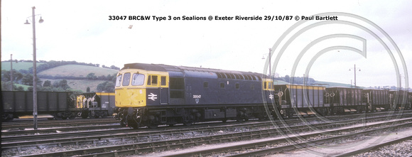 33047 BRC&W Type 3 @ Exeter Riverside 87-10-29 © Paul Bartlett [2w]