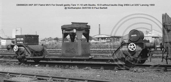DB998020 XKP Flatrol MVV For Donelli gantry Diag 3-904 @ Northampton PAD 83-07-30 © Paul Bartlett w