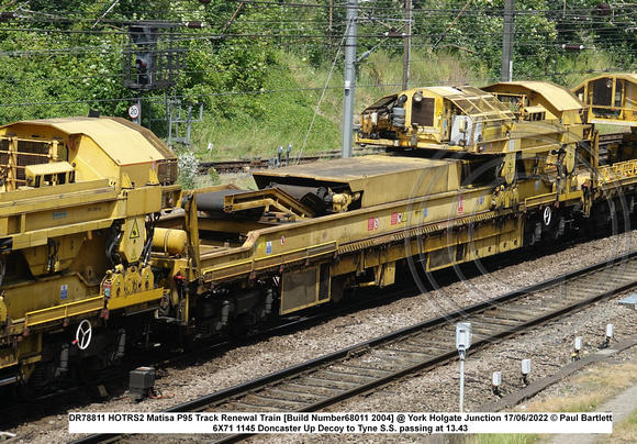 DR78811 HOTRS2 Matisa P95 Track Renewal Train [Build Number68011 2004] @ York Holgate Junction 2022 06-17 © Paul Bartlett [1w]