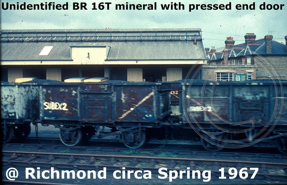 Minerals at Richmond SR goods yard 31 August 1967