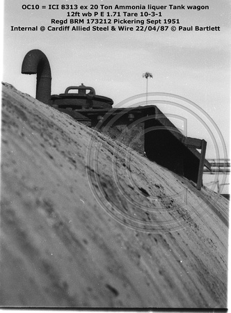 OC10 = ICI 8313 ex Ammonia liquer Internal @ Cardiff Allied Steel & Wire 87-04-22 © Paul Bartlett [13w]