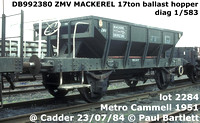 BR Mackerel 17ton ballast hopper diag 1/583 ZMV