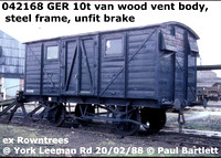 LNER and constituents vans, includes Fruit, Fish, Meat