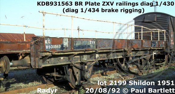 KDB931563 Plate ZXV railings d 1-430 d 1-434