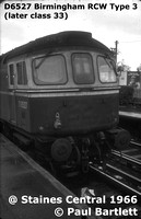D6527 (later 33110) at Staines Central 1966