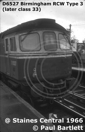 D6527 (later 33110) at Staines Central 1966