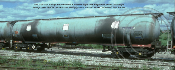 PR82769 TEA Phillips Petroleum 66  Kerosene bogie tank wagon @ Stoke Marcroft Works 94-06-05 � Paul Bartlett w