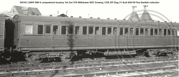 S674S LSWR lavatory 3rd Set 379 � Paul Bartlett collection w