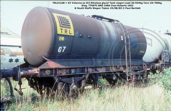 TRL51228 = G7 @ South Staffs Wagon Tipton 83-08-19 � Paul Bartlett w