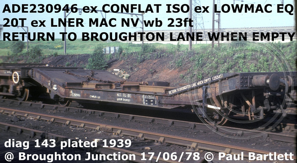 ADE230946 CONFLAT ISO @ Broughton Junction 78-06-17