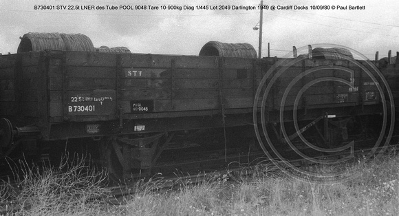 B730401 STV LNER des Tube @ Cardiff Docks 80-09-10 � Paul Bartlett [1w]