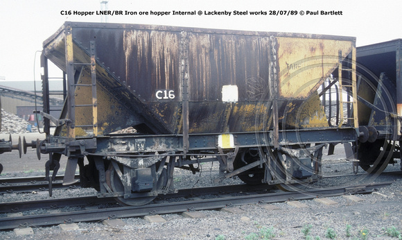 C16 LNER-BR Iron ore hopper @ Lackenby 89-07-28 © Paul Bartlett w