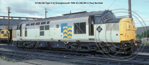 37184 EE Type 3  @ Grangemouth TMD 89-08-01 © Paul Bartlett w