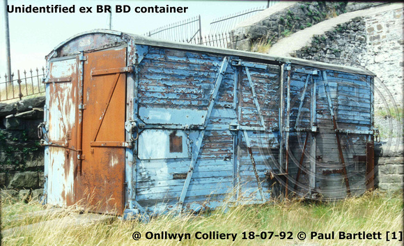 1 Container Onllwyn Colliery 92-07-18 © P Bartlett [1w]