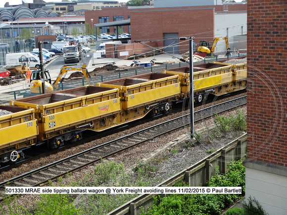 501330 MRAE side tipping ballast wagon @ York Freight avoiding lines 2015-05-11 © Paul Bartlett [1]