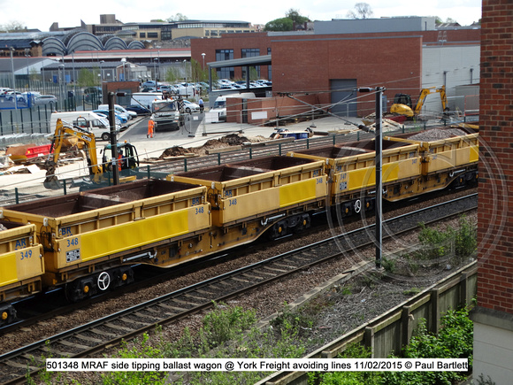 501348 MRAF side tipping ballast wagon @ York Freight avoiding lines 2015-05-11 © Paul Bartlett [1]