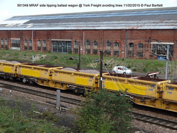 501349 MRAF side tipping ballast wagon @ York Freight avoiding lines 2015-05-11 © Paul Bartlett [2]
