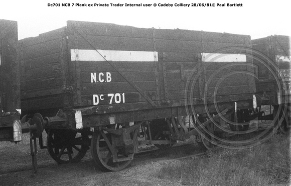 Dc701 NCB ex Private Trader Internal user @ Cadeby Colliery 81-06-28 © Paul Bartlett W