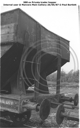 S88 ex Private trader hopper Internal user @ Manvers Main Colliery 87-05-26 © Paul Bartlett [9w]