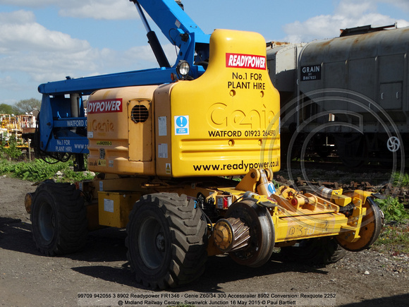 99709 942055 3 8902 Readypower FR1346 Accessrailer@ Midland Railway Centre - Swanwick Junction 2015-05-16 © Paul Bartlett [08]