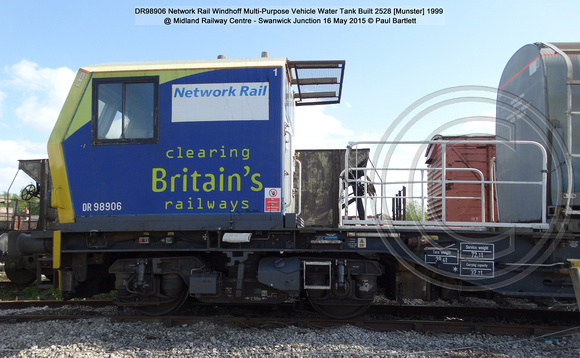 DR98906 Network Rail Windhoff Multi-Purpose Vehicle Water Tank @ Midland Railway Centre - Swanwick Junction 2015-05-16 © Paul Bartlett [01]