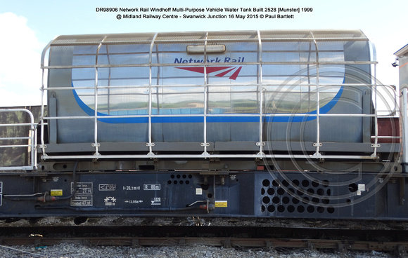 DR98906 Network Rail Windhoff Multi-Purpose Vehicle Water Tank @ Midland Railway Centre - Swanwick Junction 2015-05-16 © Paul Bartlett [02]