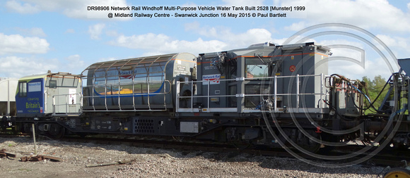 DR98906 Network Rail Windhoff Multi-Purpose Vehicle Water Tank @ Midland Railway Centre - Swanwick Junction 2015-05-16 © Paul Bartlett [04]