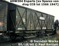ADW204 Enparts at Swindon works 80-10-05