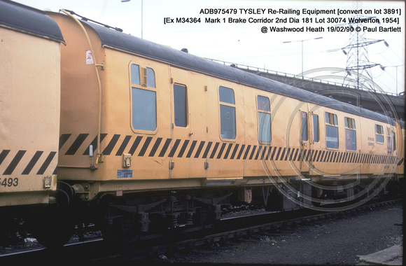 ADB975479 TYSLEY Re-Railing Equipment @ Washwood Heath 90-02-19 � Paul Bartlett [1w]
