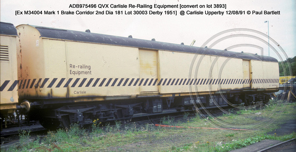 ADB975496 QVX Carlisle Re-Railing Equipment @ Carlisle Upperby 91-08-12 � Paul Bartlett w