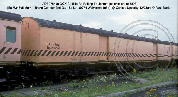 ADB975499 QQX Carlisle Re-Railing Equipment @ Carlisle Upperby 91-08-12 � Paul Bartlett w