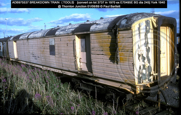 ADB975537 BREAKDOWN TRAIN (TOOLS) @ Thornton Junction 89-08-01 � Paul Bartlett w