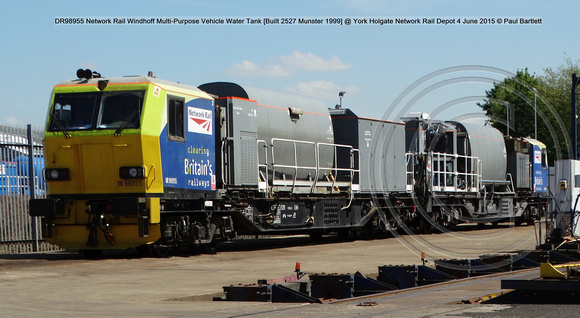 DR98955 Network Rail Windhoff Multi-Purpose Vehicle Water Tank @ York Holgate Network Rail Depot 2015-06-04 © Paul Bartlett [1]