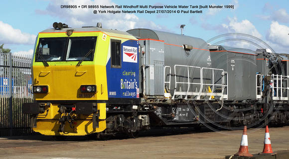 DR98955 Windhoff MPV @ York Holgate Network Rail Depot 2014-07-27 � Paul Bartlett [1w]