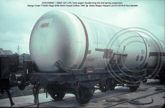 SUKO59600 = SMBP 227 LPG Tank wagon @  Stoke Wagon Repairs Ltd 79-10-07 � Paul Bartlett w