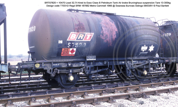 BRT57820 = 10470 Esso Class B Petroleum tank @ Swansea Burrows Sdgs 91-03-09 � Paul Bartlett