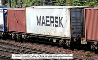 608495 FSA 61.9t Freightliner tare 21.150kg [Des Code FS002A Lot 4071 Arbel Fauvet 1992] + STJU201264 6 CAI Type 22G1 + Maersk Type 45G1 @ York Holgate Sidings 2025-05-06 © Paul Bartlett w