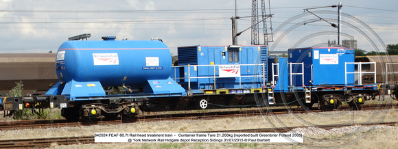 642024 FEAF Rail head treatment train @ York Holgate Network Rail Depot 2015-07-31 © Paul Bartlett