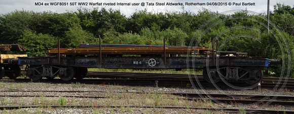 MD4 ex WGF8051 50T WW2 Warflat riveted Internal user @ Tata Steel Aldwarke, Rotherham 2015-08-04 © Paul Bartlett [1w]
