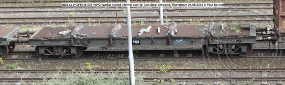 MD8 ex WGF8046 50T WW2 Warflat riveted Internal user @ Tata Steel Aldwarke, Rotherham 2015-08-04 © Paul Bartlett [1w]