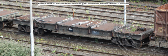 MD8 ex WGF8046 50T WW2 Warflat riveted Internal user @ Tata Steel Aldwarke, Rotherham 2015-08-04 © Paul Bartlett [2w]