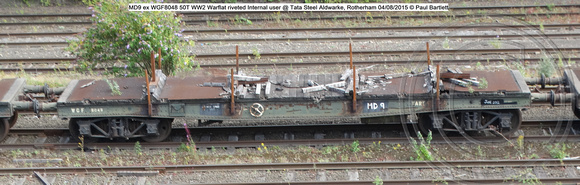 MD9 ex WGF8048 50T WW2 Warflat riveted Internal user @ Tata Steel Aldwarke, Rotherham 2015-08-04 © Paul Bartlett [2w]