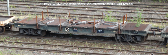 MD25 ex WGF8077 50T WW2 Warflat riveted Internal user @ Tata Steel Aldwarke, Rotherham 2015-08-04 © Paul Bartlett [3w]